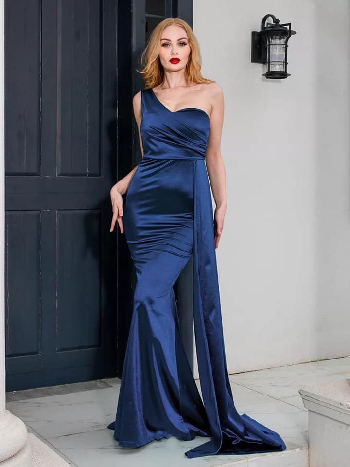 Midnight blue outlet strapless dress