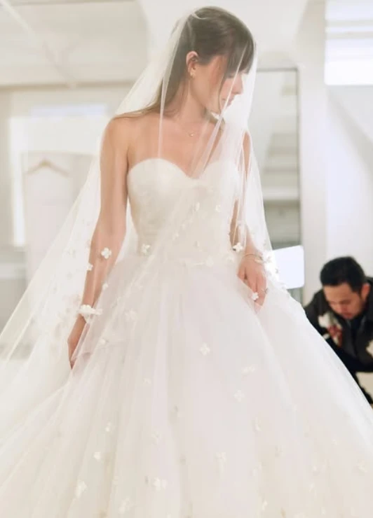 Vestido de Oscar de la Renta.
