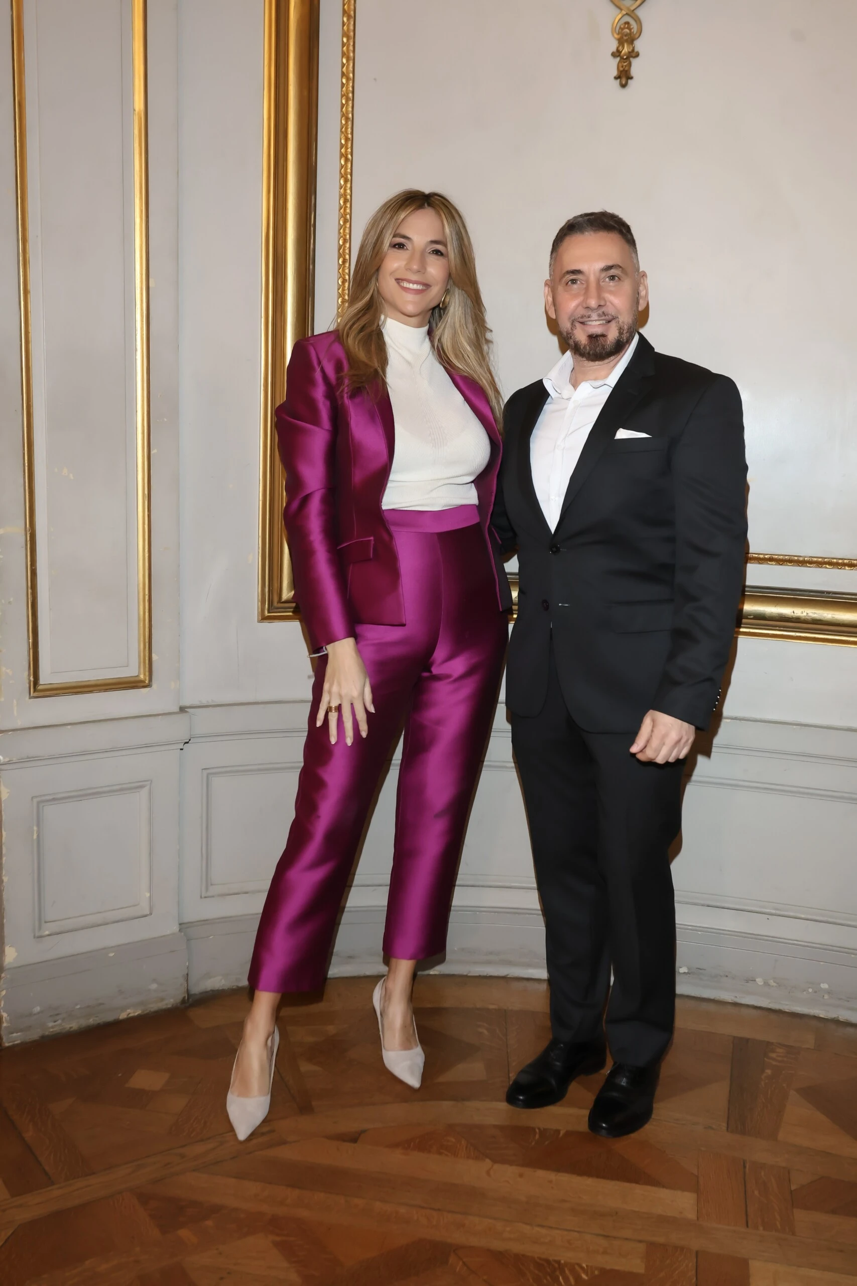 El look de María Eugenia Ludueña. 
