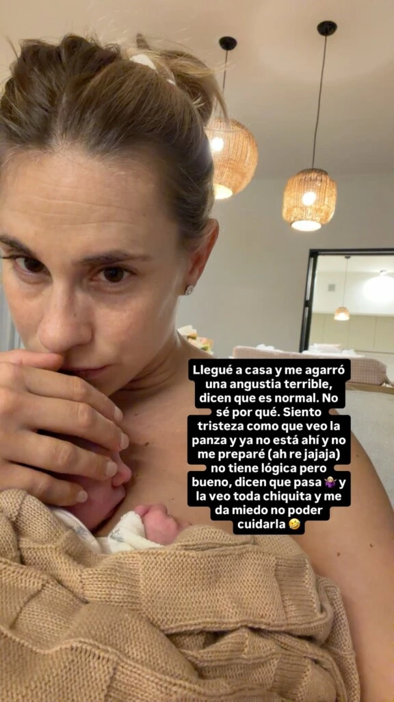 “Llegué a casa y me agarró una angustia terrible. Dicen que es normal. No sé por qué. Siento tristeza, veo la panza y ya no está ahí. No me preparé para eso”, confesó.