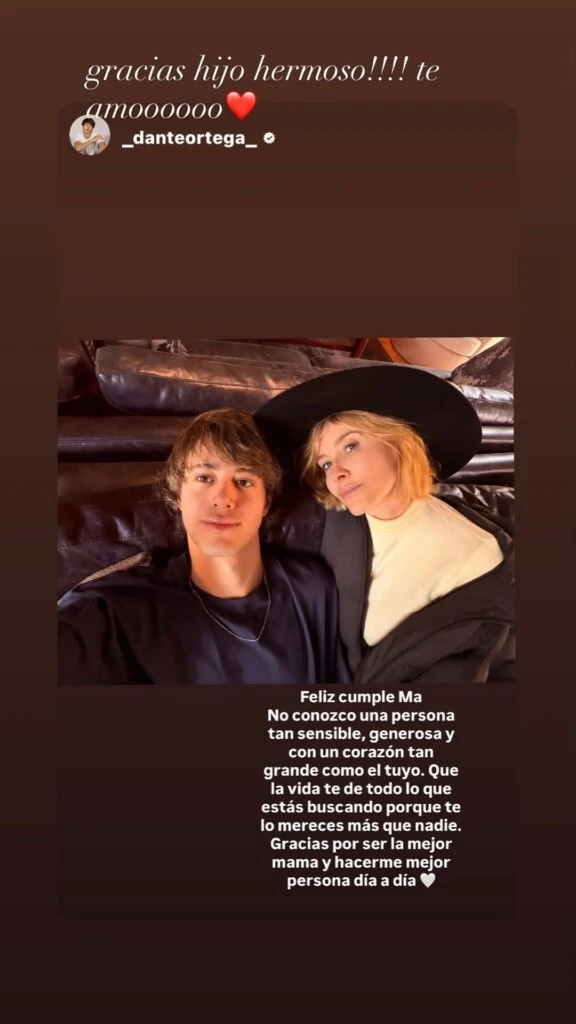  “Feliz cumple, ma. No conozco una persona tan sensible, generosa y con un corazón tan grande como el tuyo. Que la vida te dé todo lo que estás buscando porque te lo mereces más que nadie”.