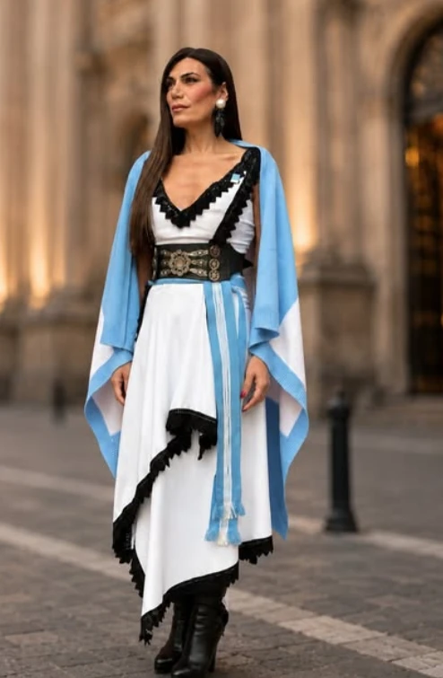 El look patrio de Flor de la V.