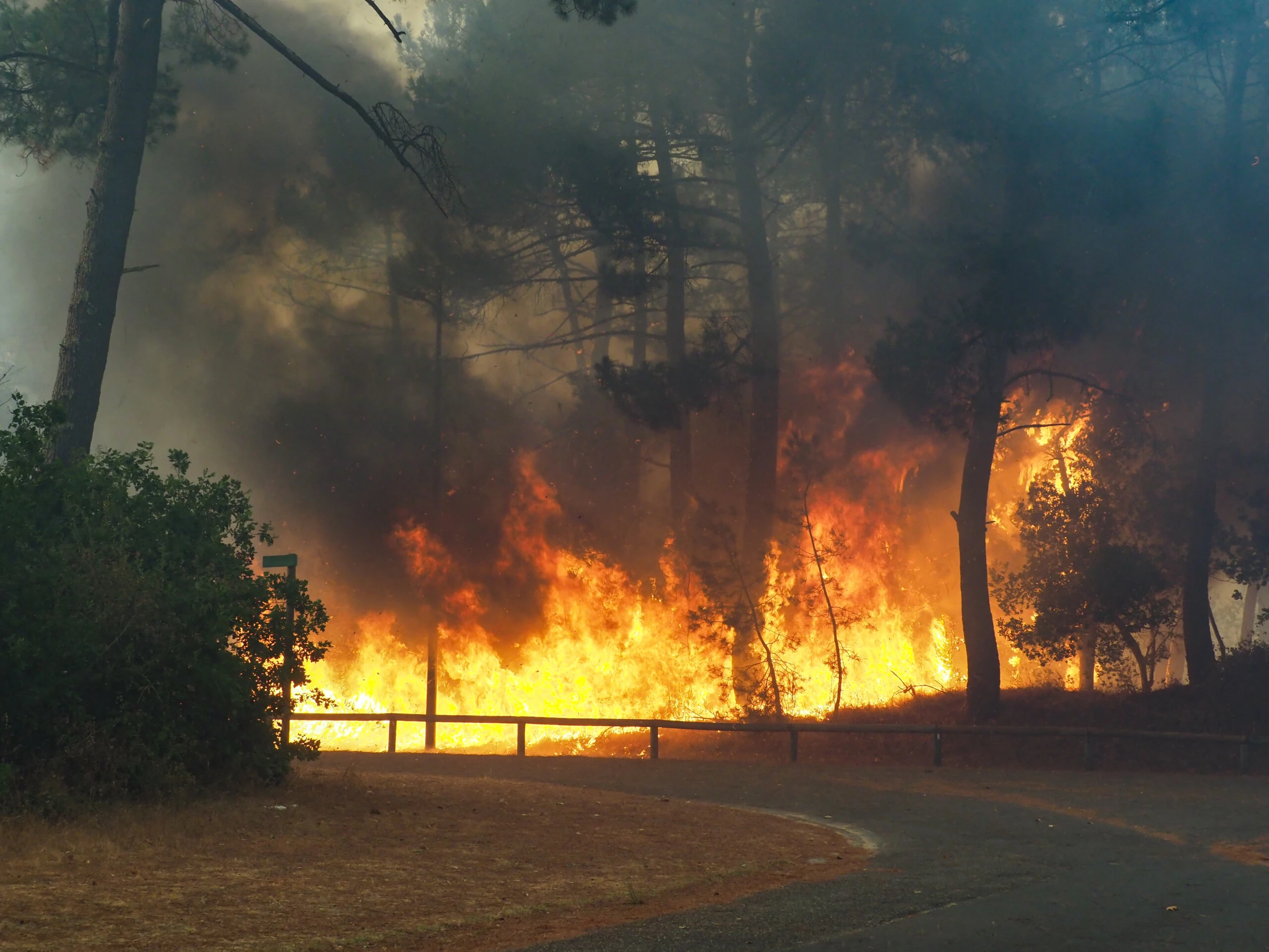 Incendio en la península de Cap Ferret, en el sudoeste de Francia.