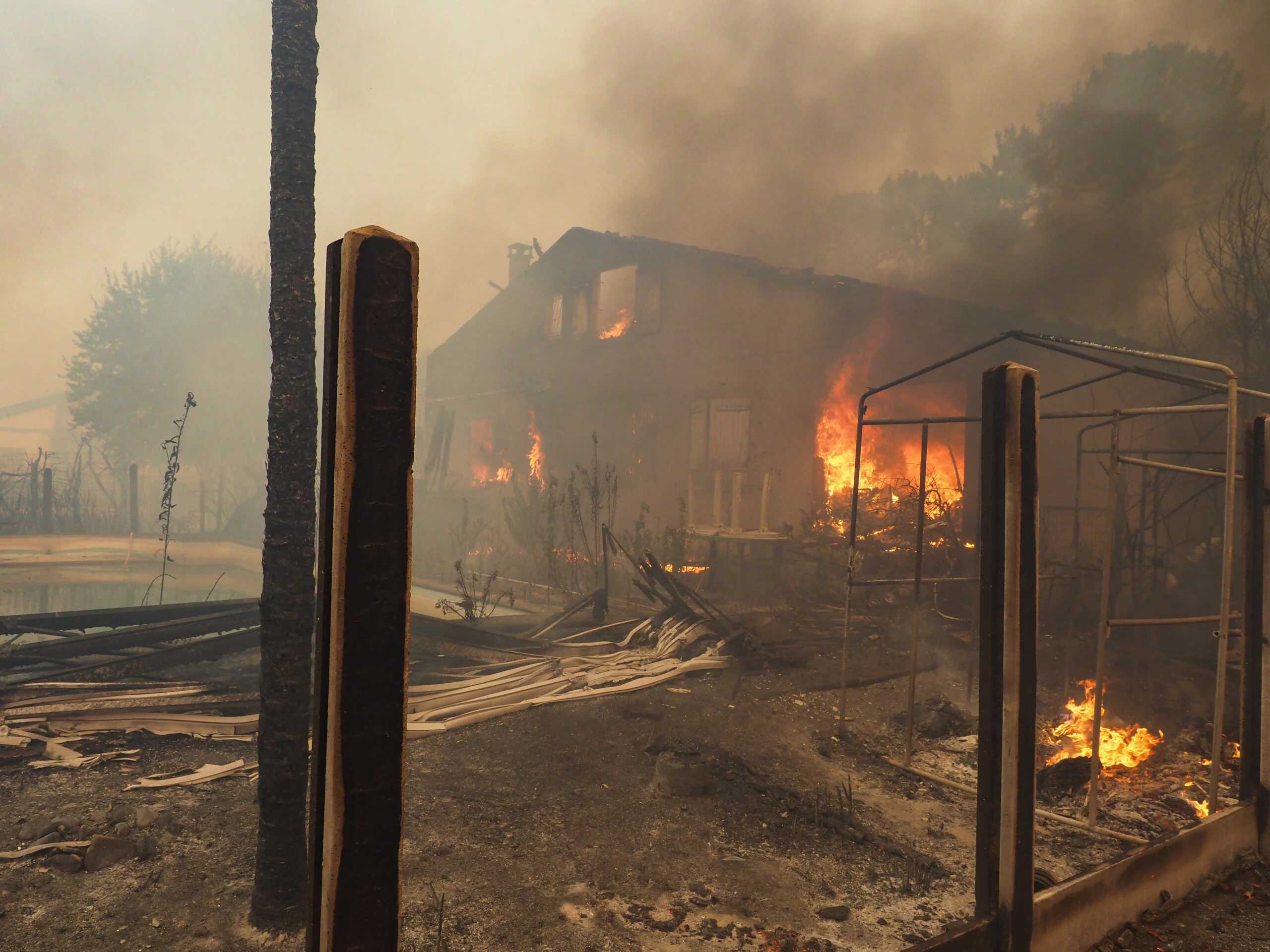 Incendio en la península de Cap Ferret, en el sudoeste de Francia.