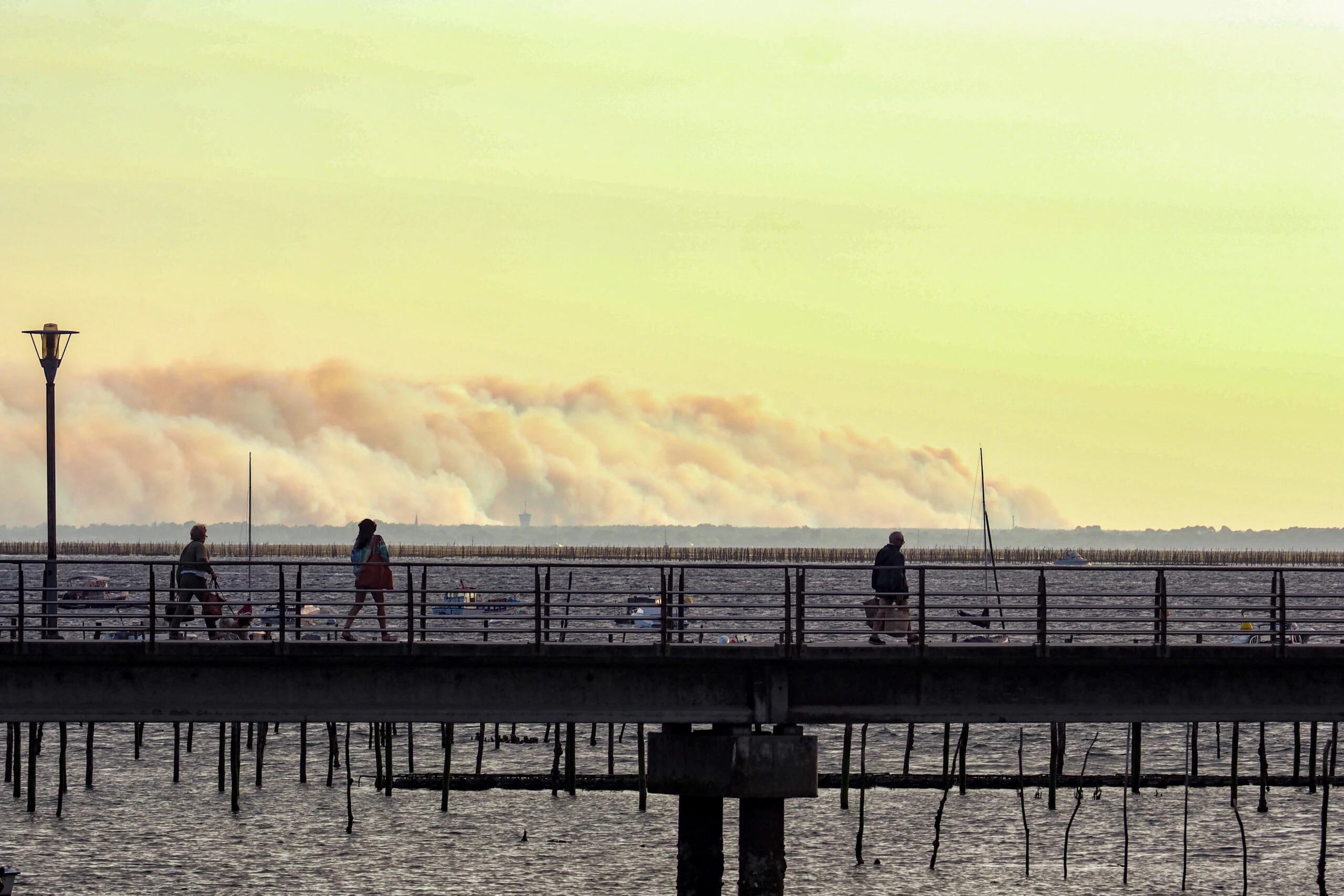 Incendio en la península de Cap Ferret, en el sudoeste de Francia.