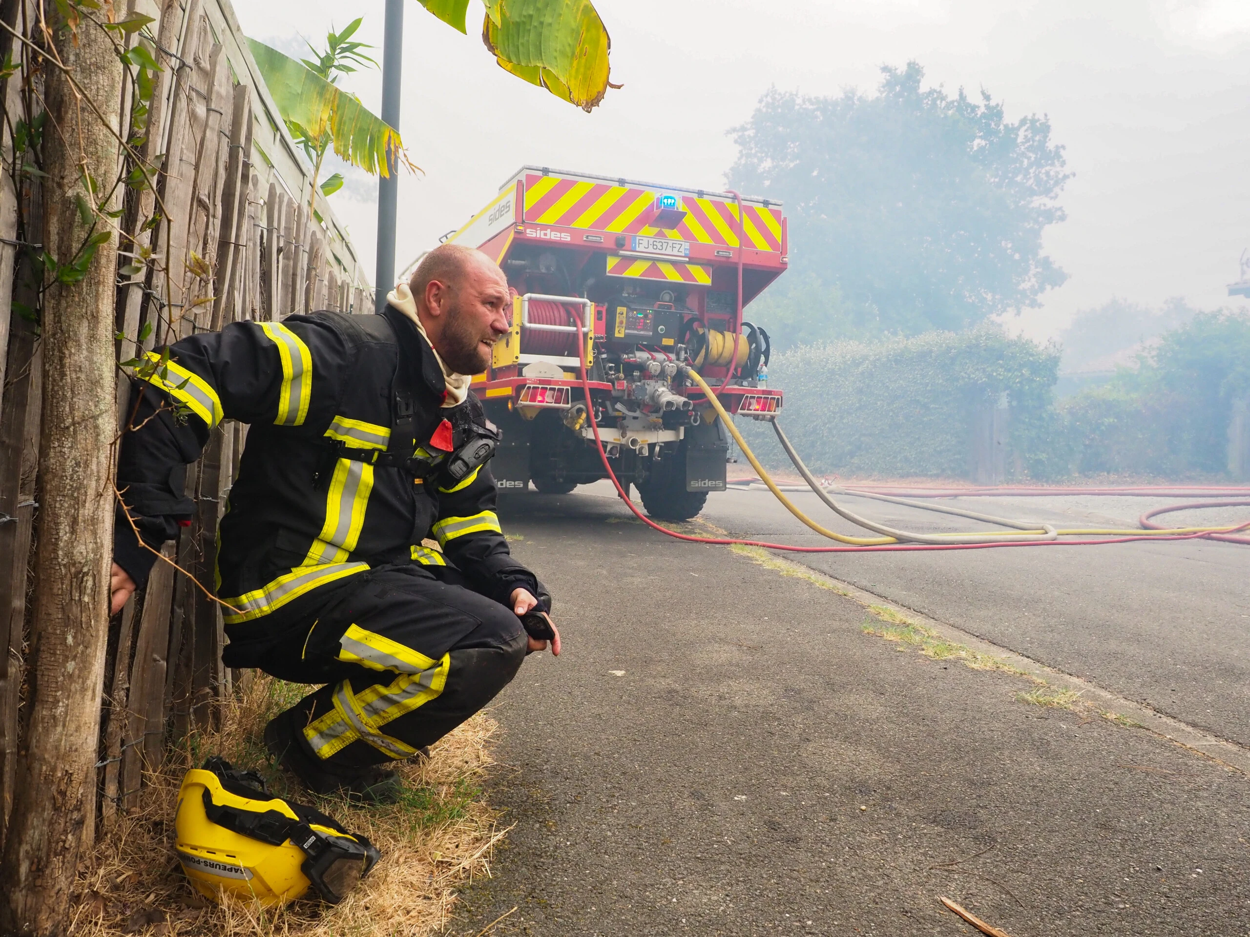 Incendio en la península de Cap Ferret, en el sudoeste de Francia.