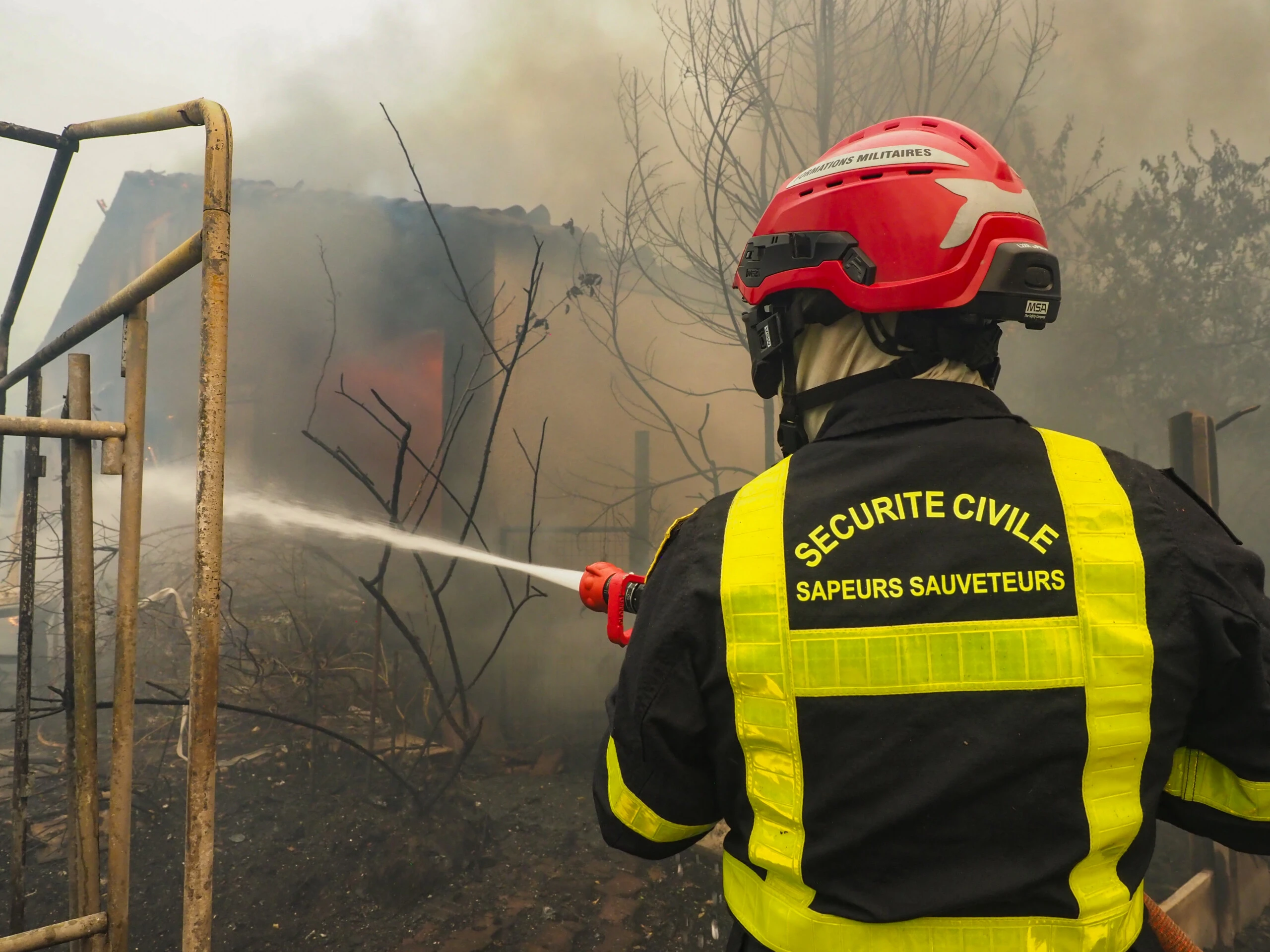 Incendio en la península de Cap Ferret, en el sudoeste de Francia.