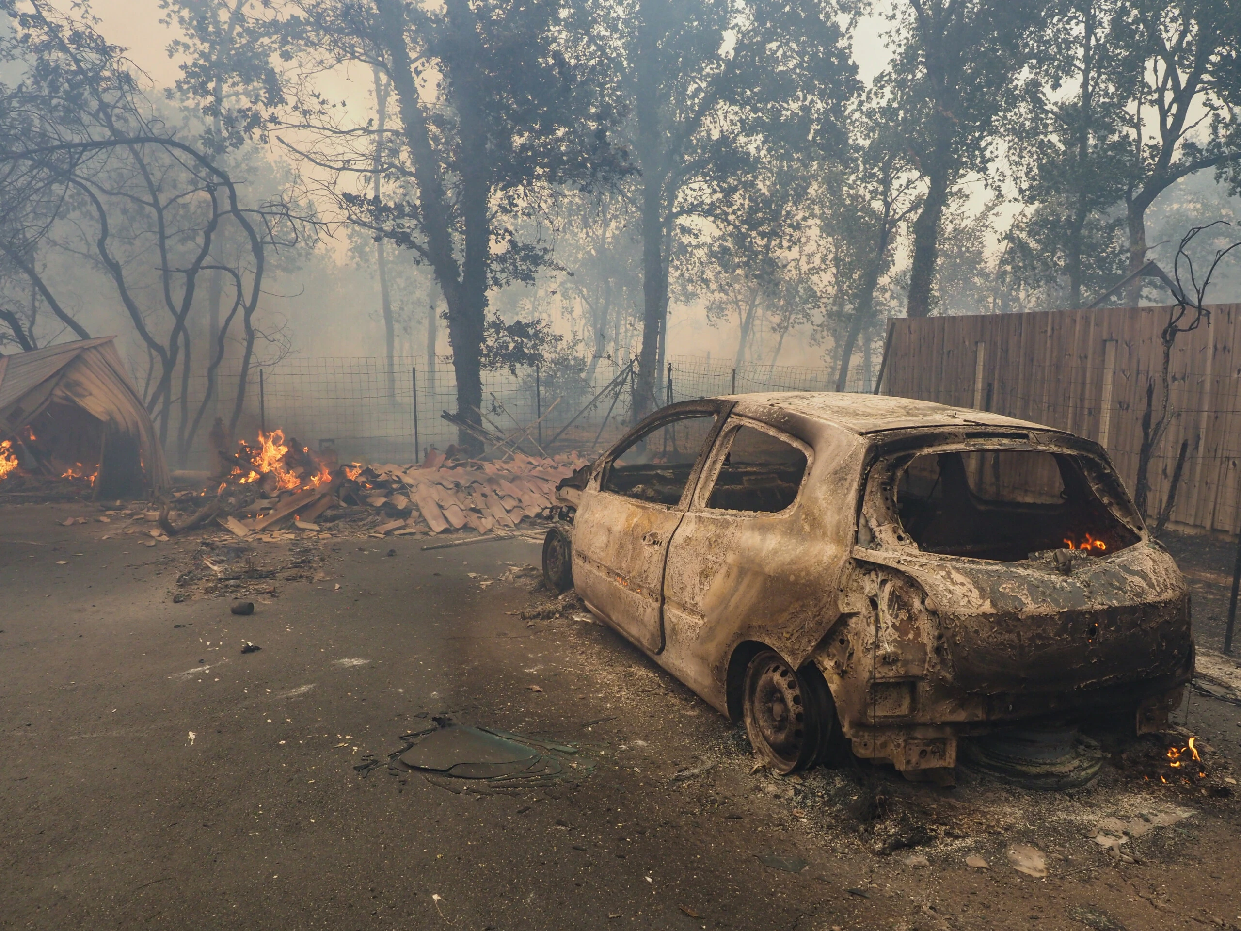 Incendio en la península de Cap Ferret, en el sudoeste de Francia.