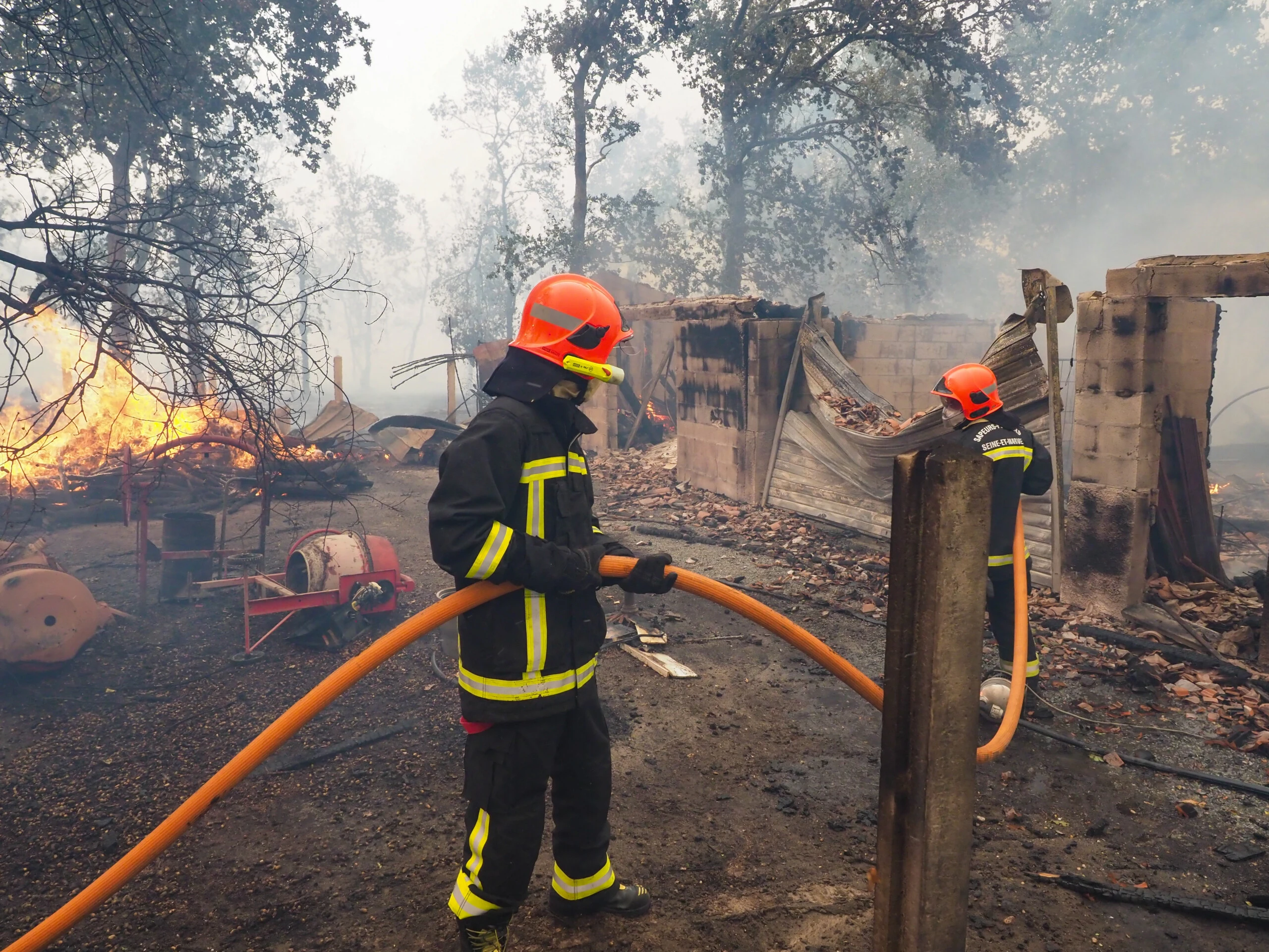 Incendio en la península de Cap Ferret, en el sudoeste de Francia.