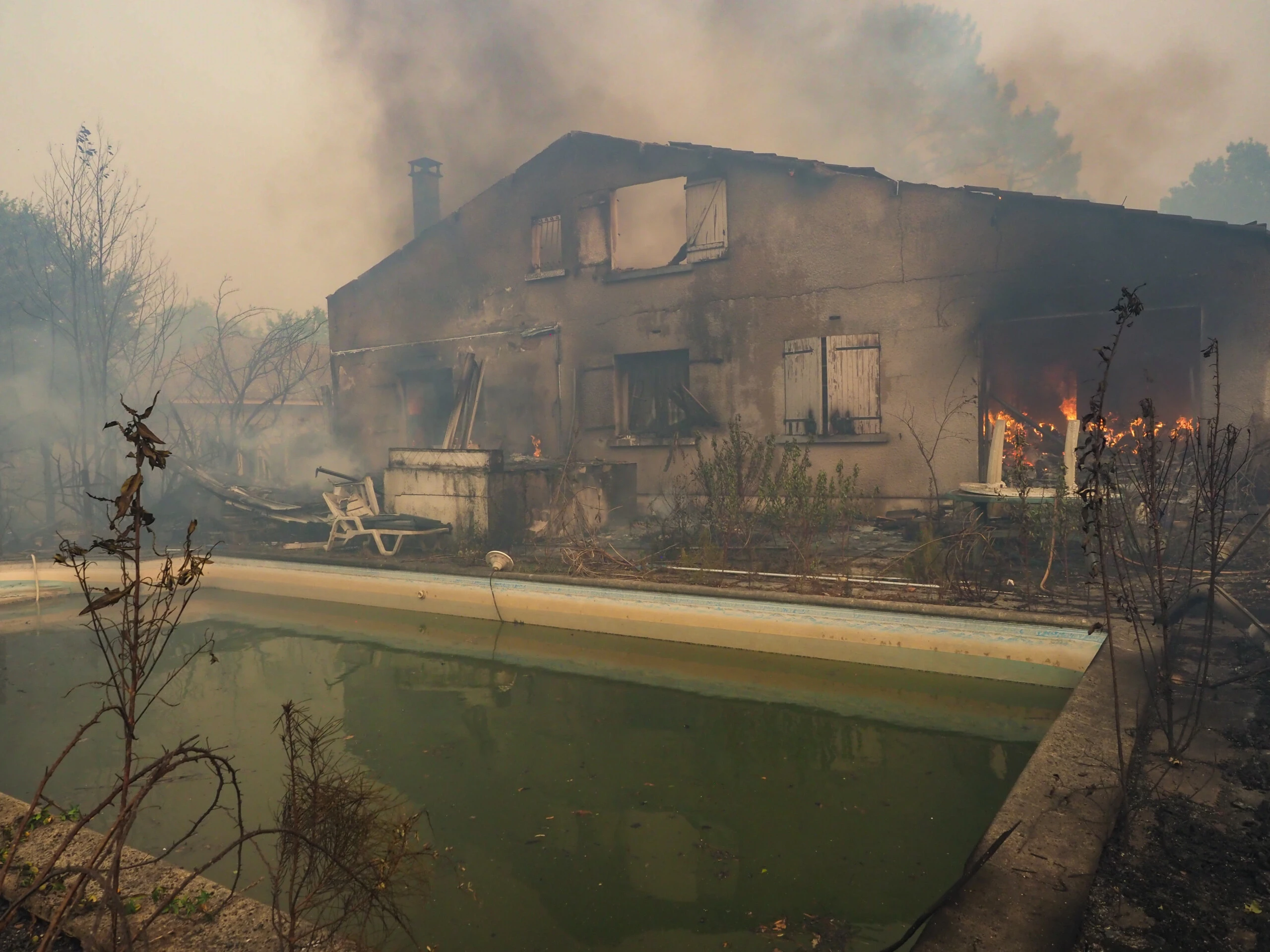 Incendio en la península de Cap Ferret, en el sudoeste de Francia.