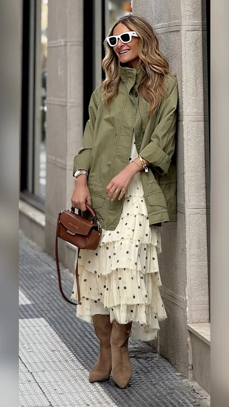 Texanas con vestidos, una combinación boho súper cool. 