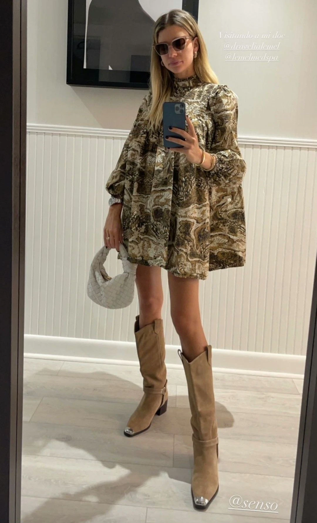 Texanas con vestidos, una combinación boho súper cool. 