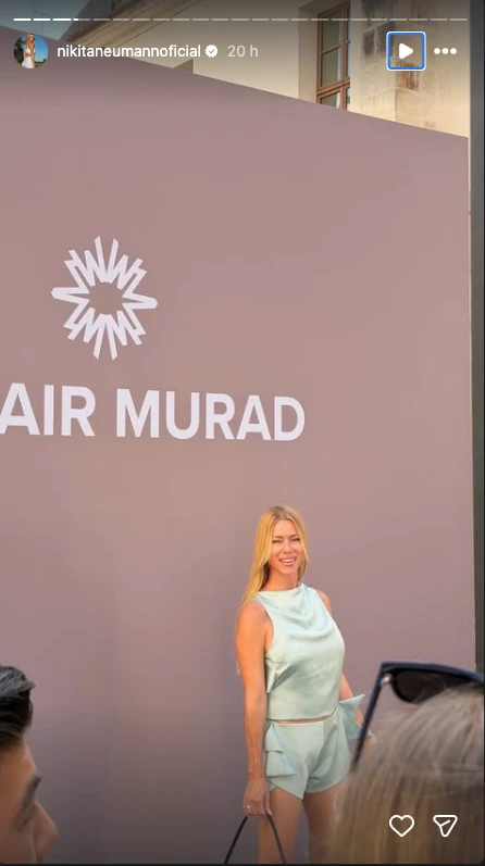 El look de Nicole Neumann para asistir al desfile de Zuhair Murad.