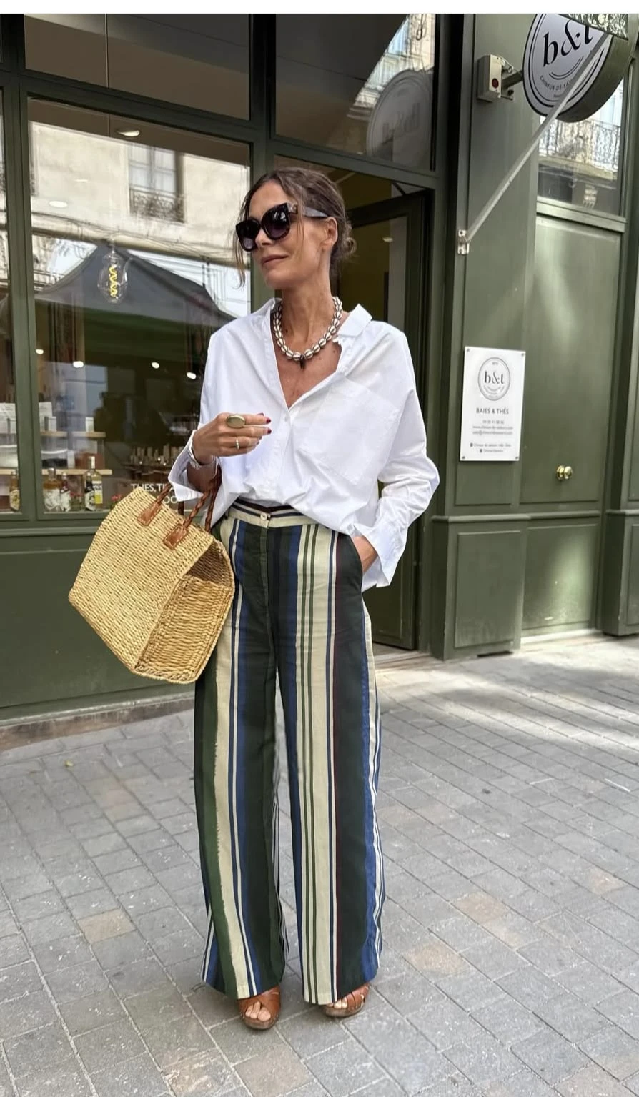Pantalones rayados, la tendencia más cute de la primavera.
