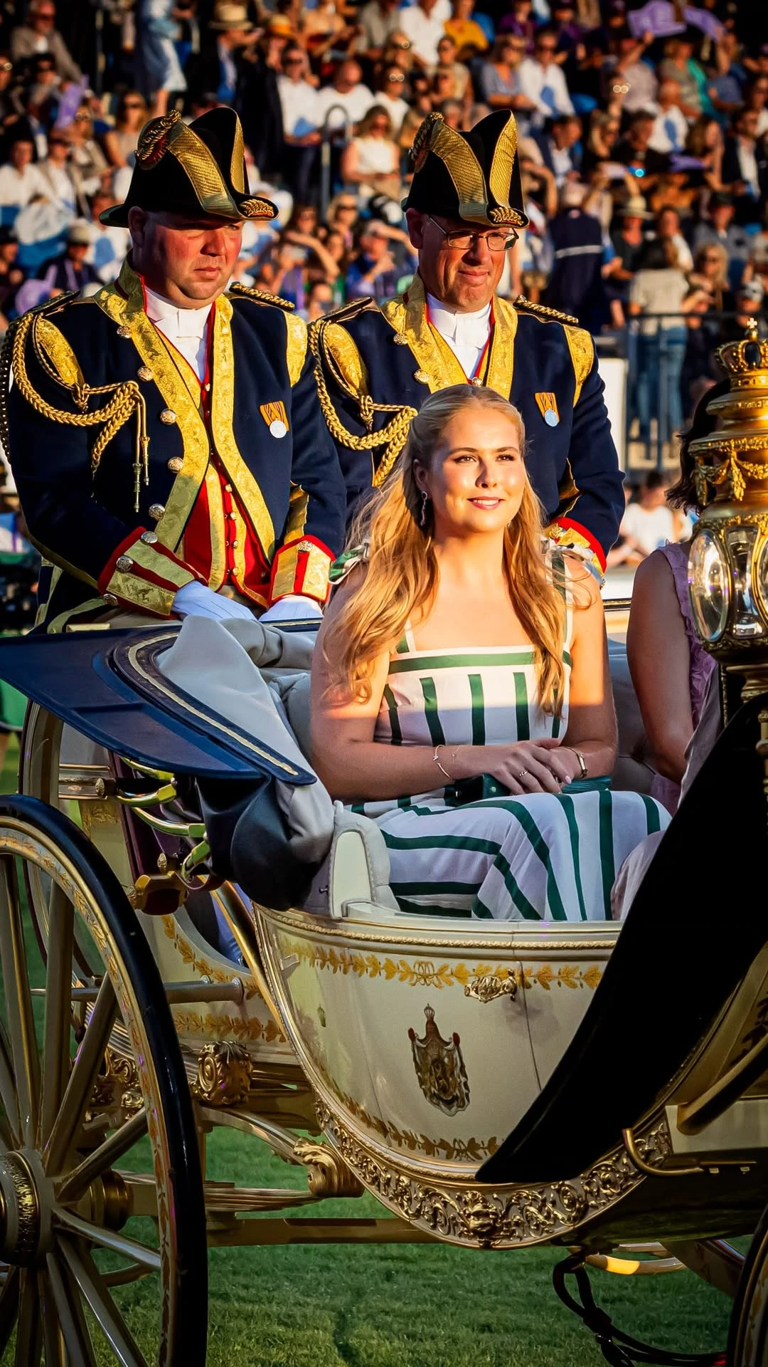Princess Amalia wore the striped dress that previews one of the summer's trends
