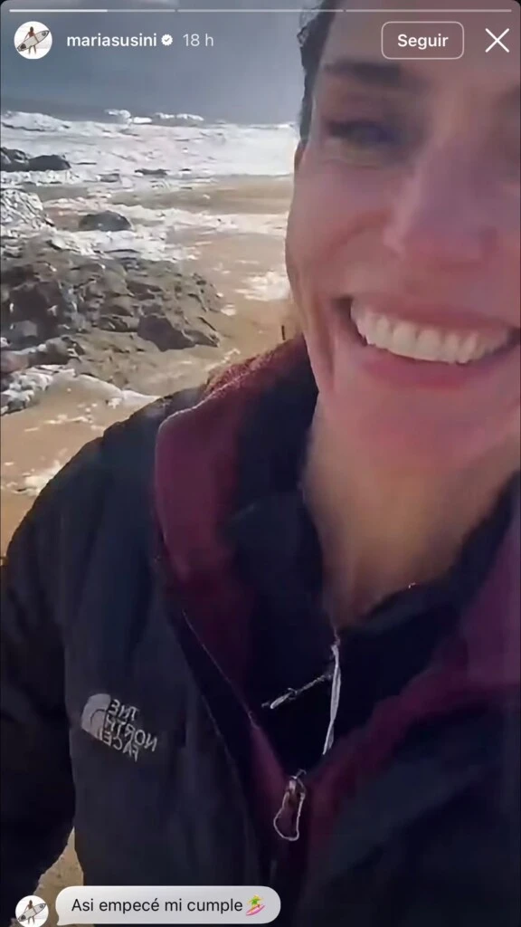 Susini mostró el movimiento del mar y diferentes momentos de su jornada en la costa.