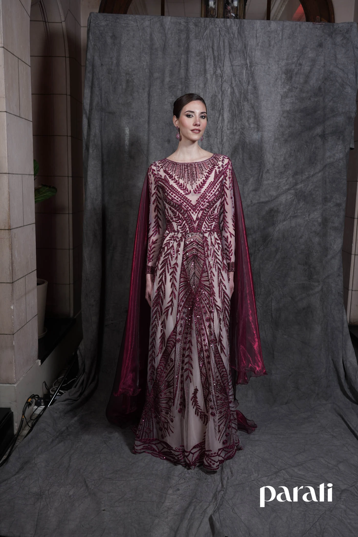 Aldana Ramos llevó un vestido de inspiración Art Déco