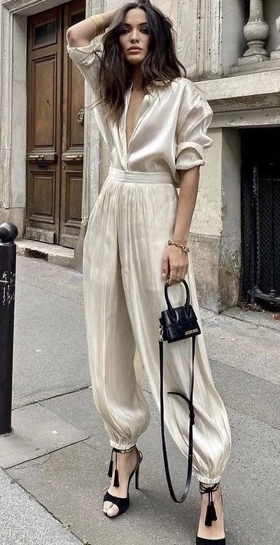 Pantalón globo, el ítem de moda que llega en primavera