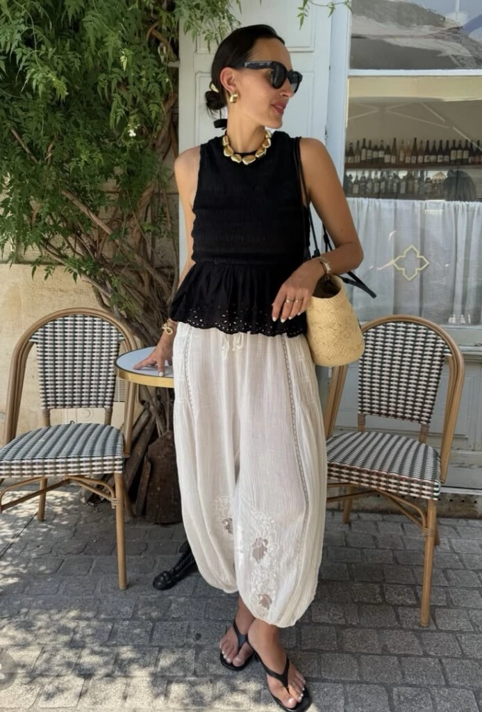 Pantalón globo, el ítem de moda que llega en primavera