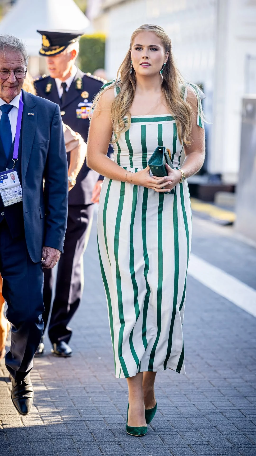 Princess Amalia wore the striped dress that previews one of the summer's trends