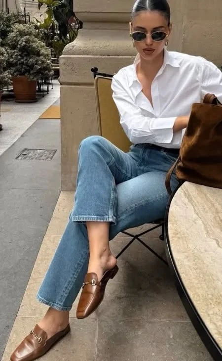 Mocasín sin talón.