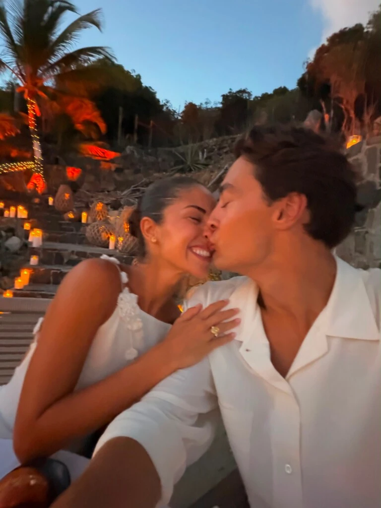 George Russell y Carmen Montero Mundt