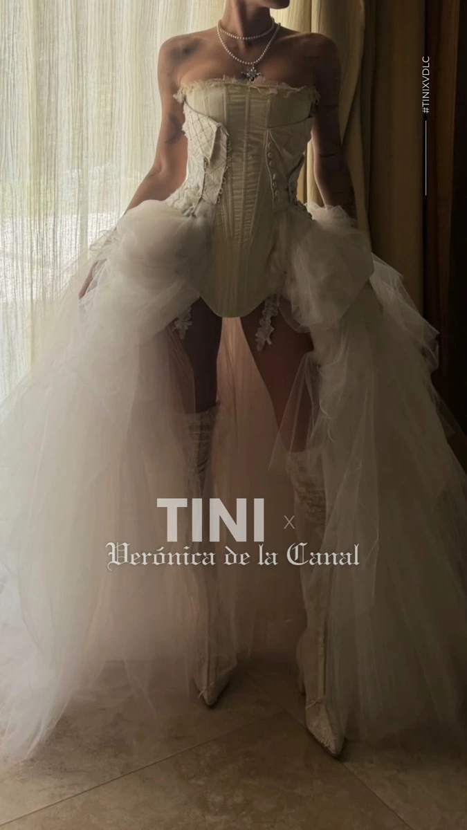 Verónica de la Canal reveals how she created Lali and Tini's wedding dresses for River