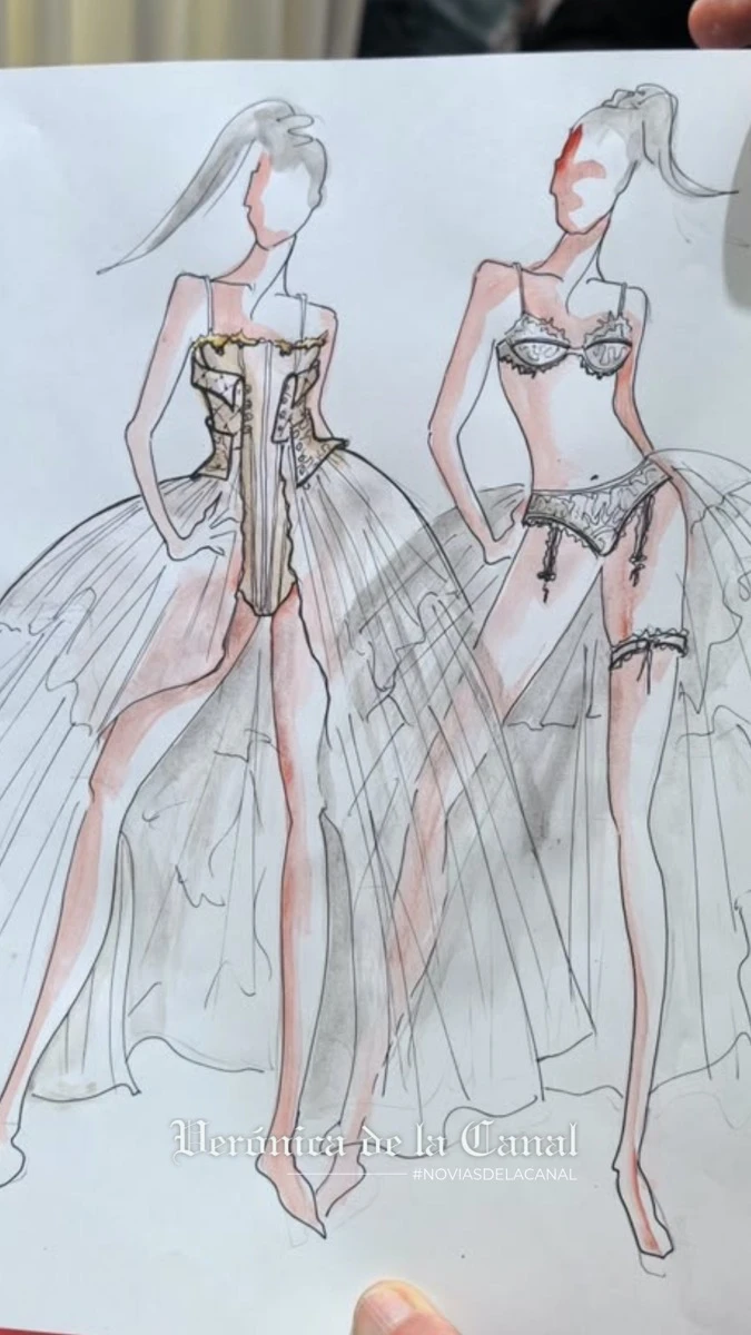 Verónica de la Canal reveals how she created Lali and Tini's wedding dresses for River