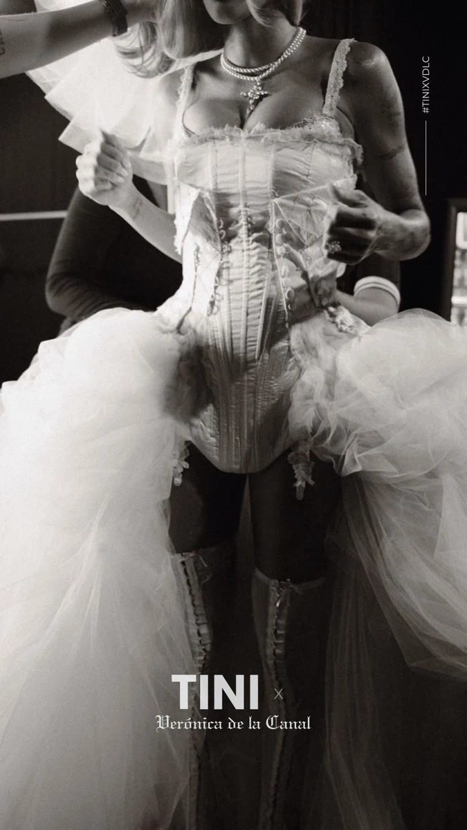 Verónica de la Canal reveals how she created Lali and Tini's wedding dresses for River