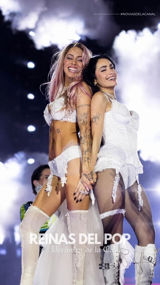 Verónica de la Canal reveals how she created Lali and Tini's wedding dresses for River