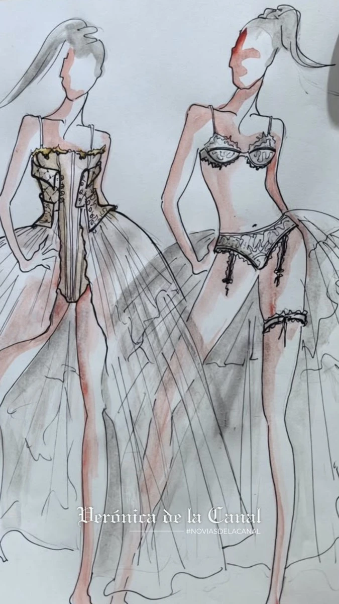 Verónica de la Canal reveals how she created Lali and Tini's wedding dresses for River