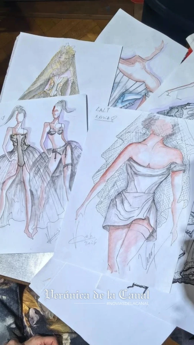 Verónica de la Canal reveals how she created Lali and Tini's wedding dresses for River