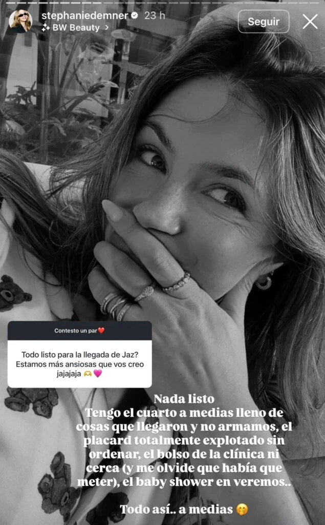 Sin rodeos, Stephanie fue clara respecto a la falta de avance en las tareas previas al parto