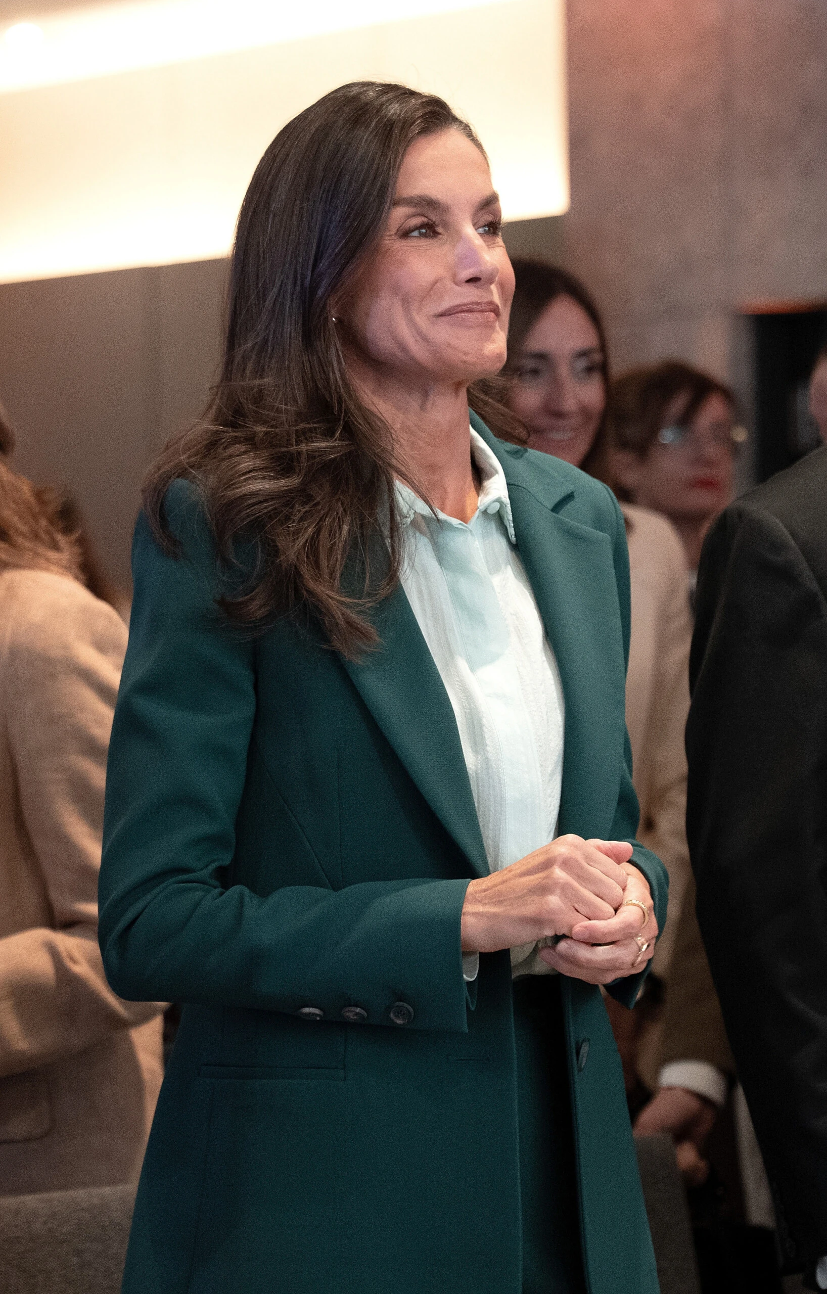 El look de la reina Letizia en Madrid. 