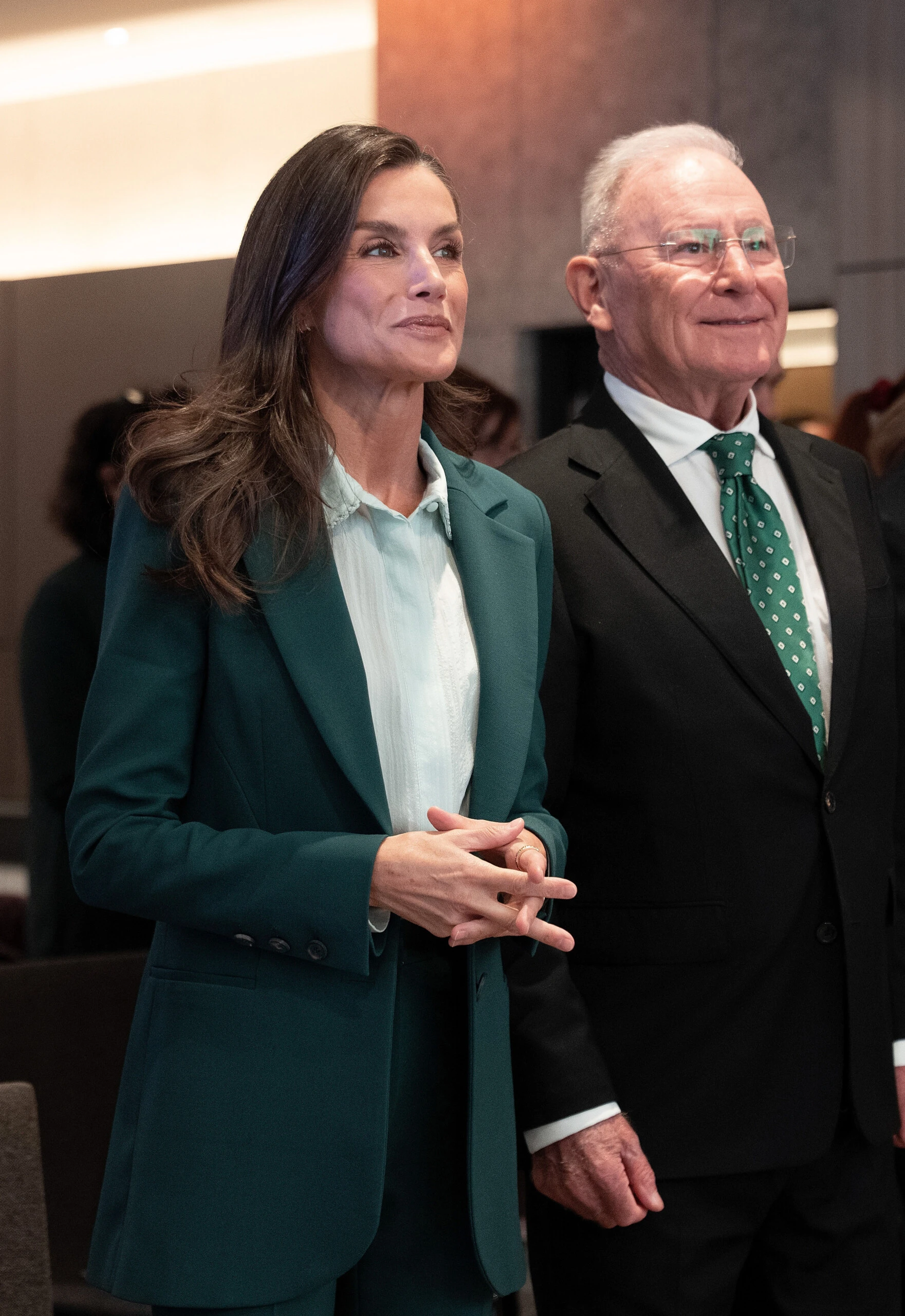 El look de la reina Letizia en Madrid. 