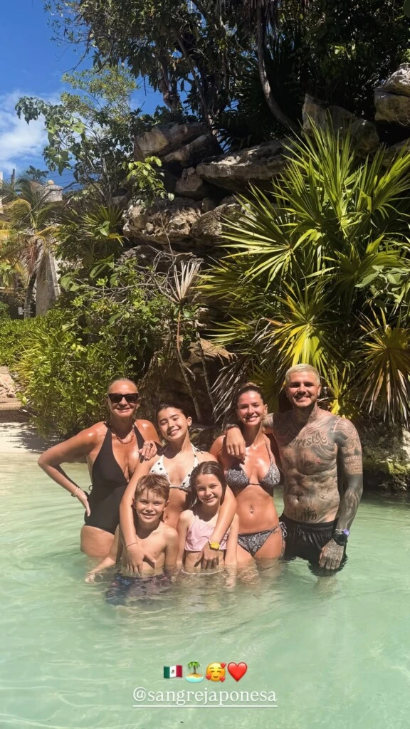 Hace apenas algunos días, la China e Icardi emprendieron viaje a México con los tres hijos de la actriz. 